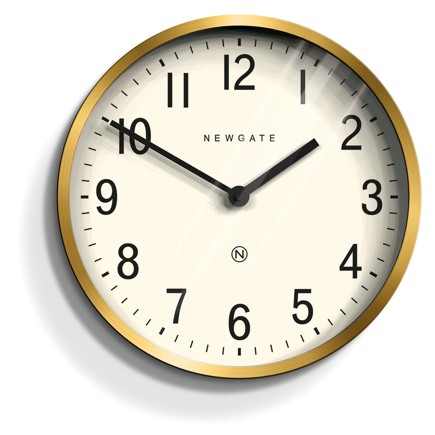 Newgate Master Edwards Wall Clock, Radial Brass