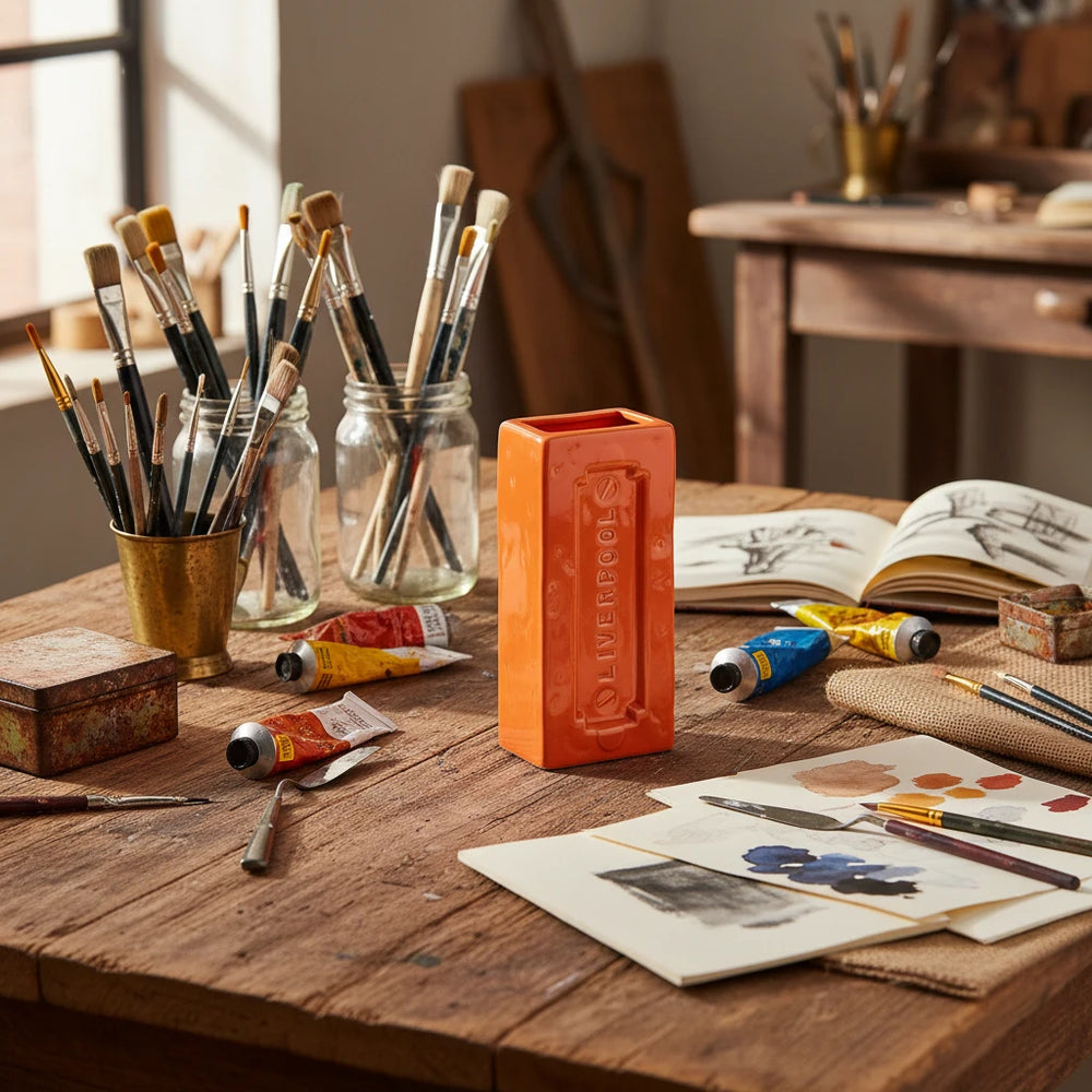 Liverpool Brick Vase, Orange