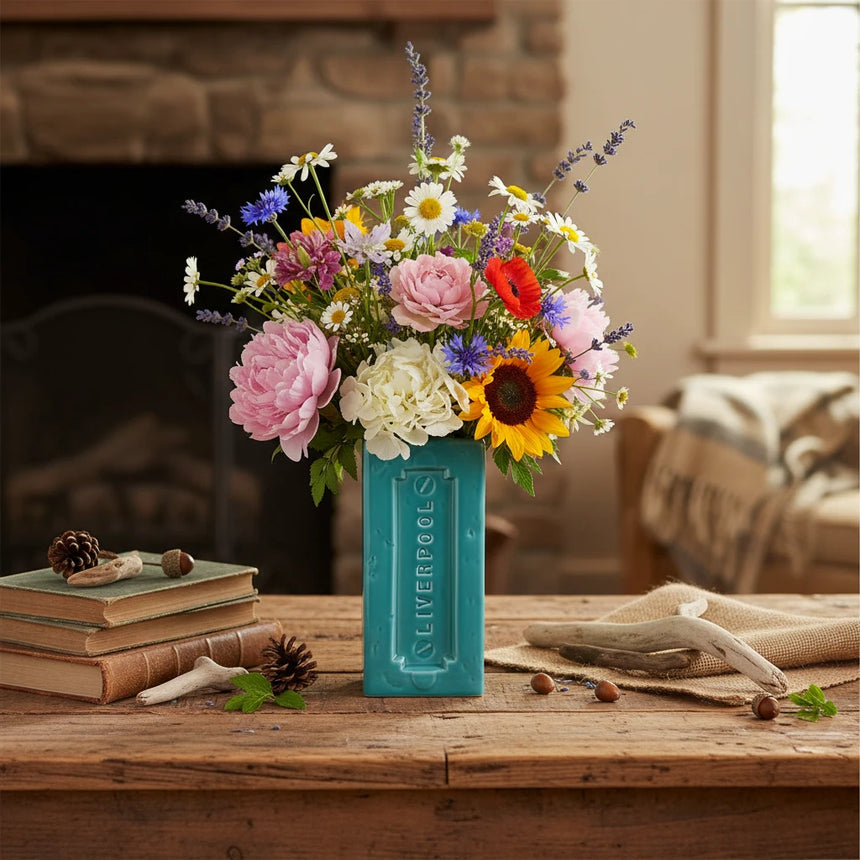 Liverpool Brick Vase, Turquoise