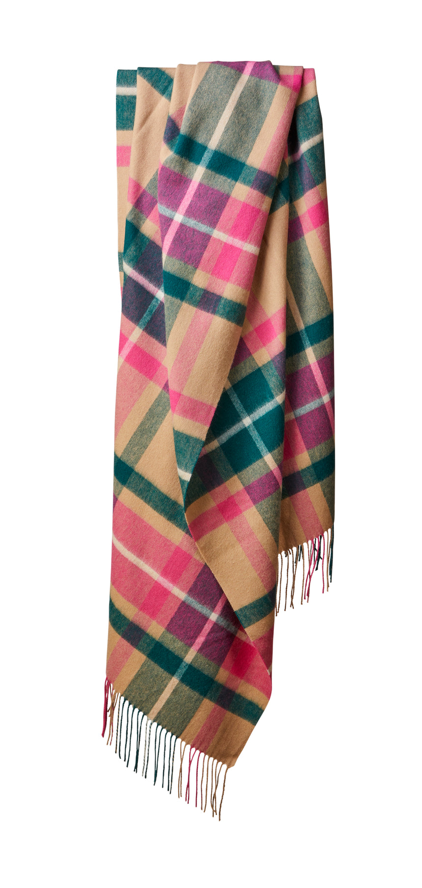 Tweedmill Lambswool Throw, Bright Check, Ella