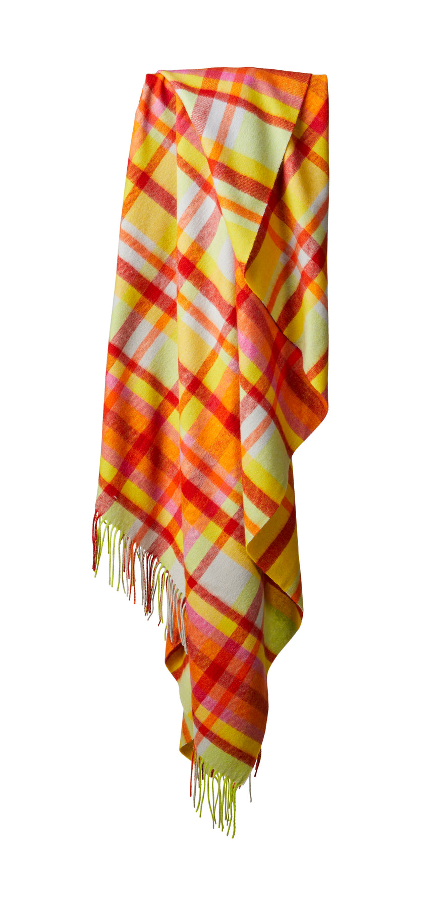 Tweedmill Lambswool Throw, Bright Check, Jolly