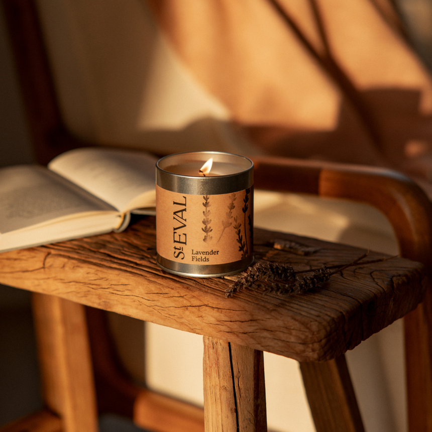 St Eval Lavender Fields Scented Tin Candle