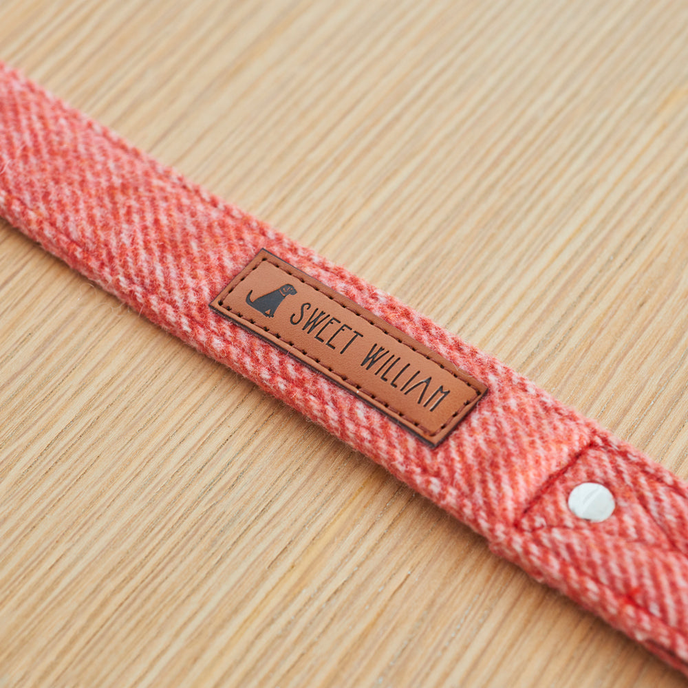 Sweet William Tweed Dog Lead, Orange