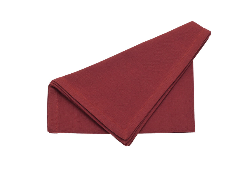 Walton & Co Cotton Napkins, Merlot  (Set Of 4)