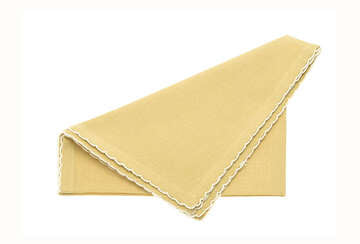 Walton & Co Embroidered Scalloped Napkin, Buttercup ( Set Of 4 )
