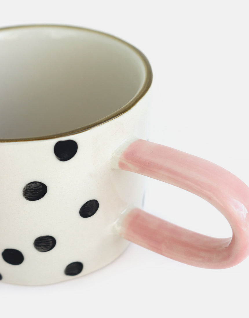 Caroline Gardner Ceramic Mug, Mono Spots