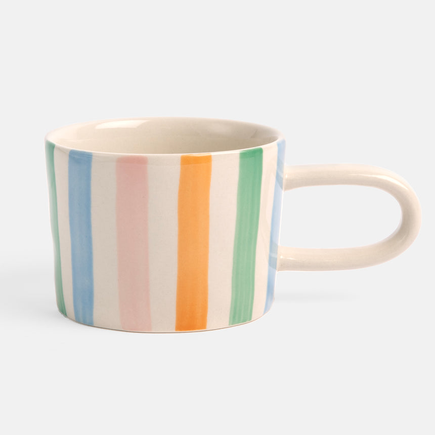 Caroline Gardner Ceramic Mug, Pastel Stripe