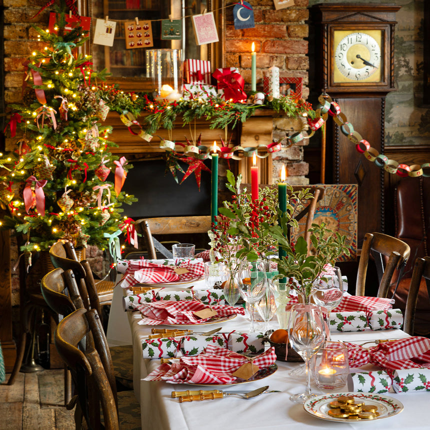 Bon Appetit Cotton Gingham Napkins, Red  (Set Of 4)