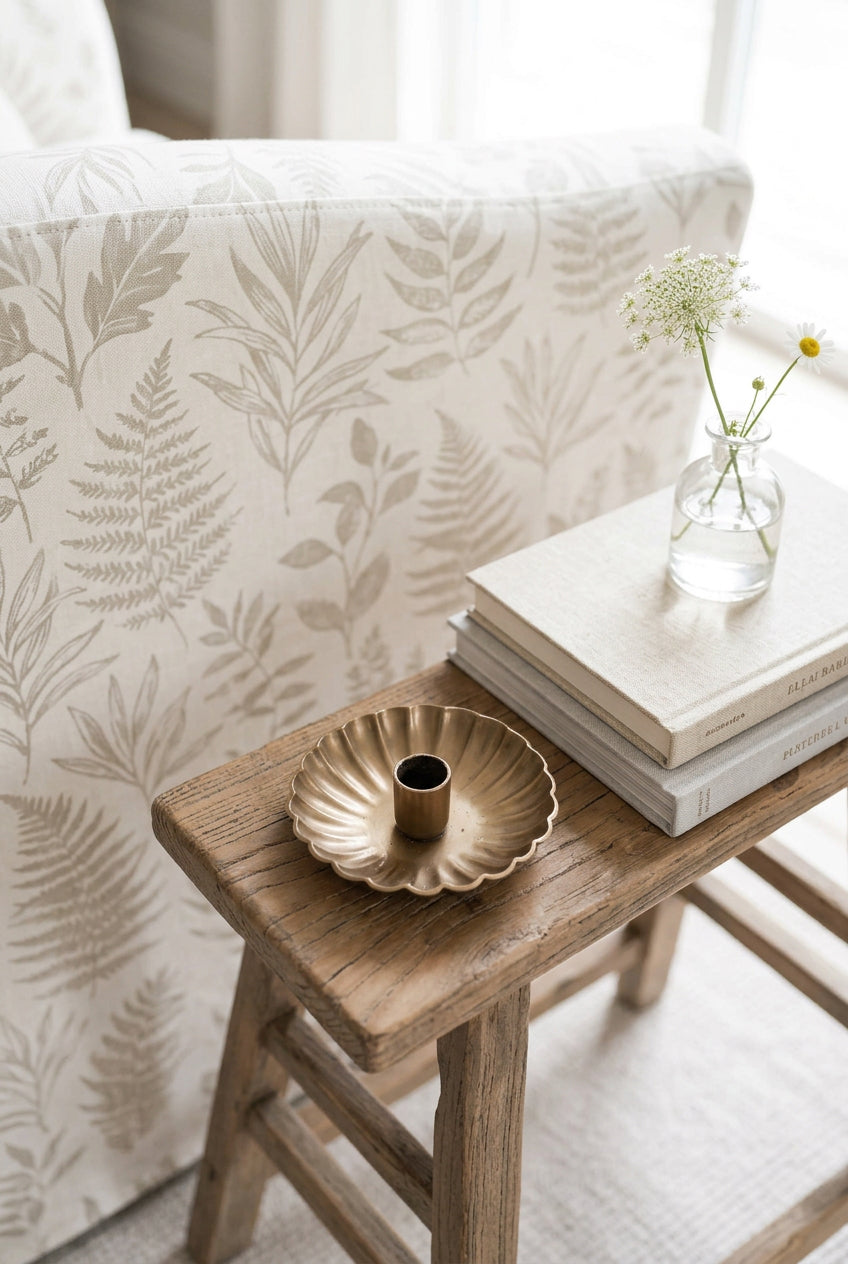 Morgan Wright Scalloped Metal Candle Holder