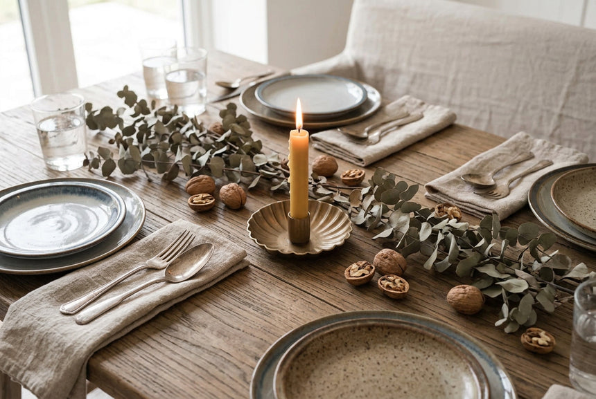 Morgan Wright Scalloped Metal Candle Holder