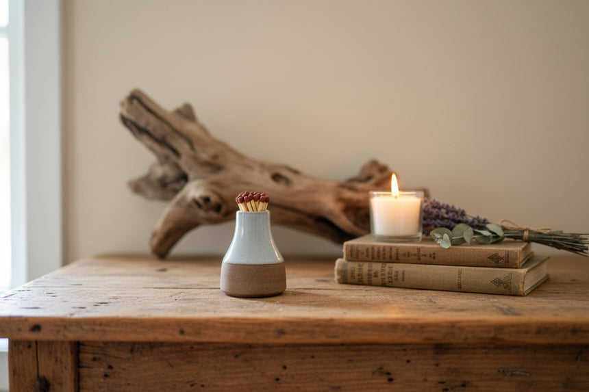 Morgan Wright Milk Bottle Match Striker, Eggshell