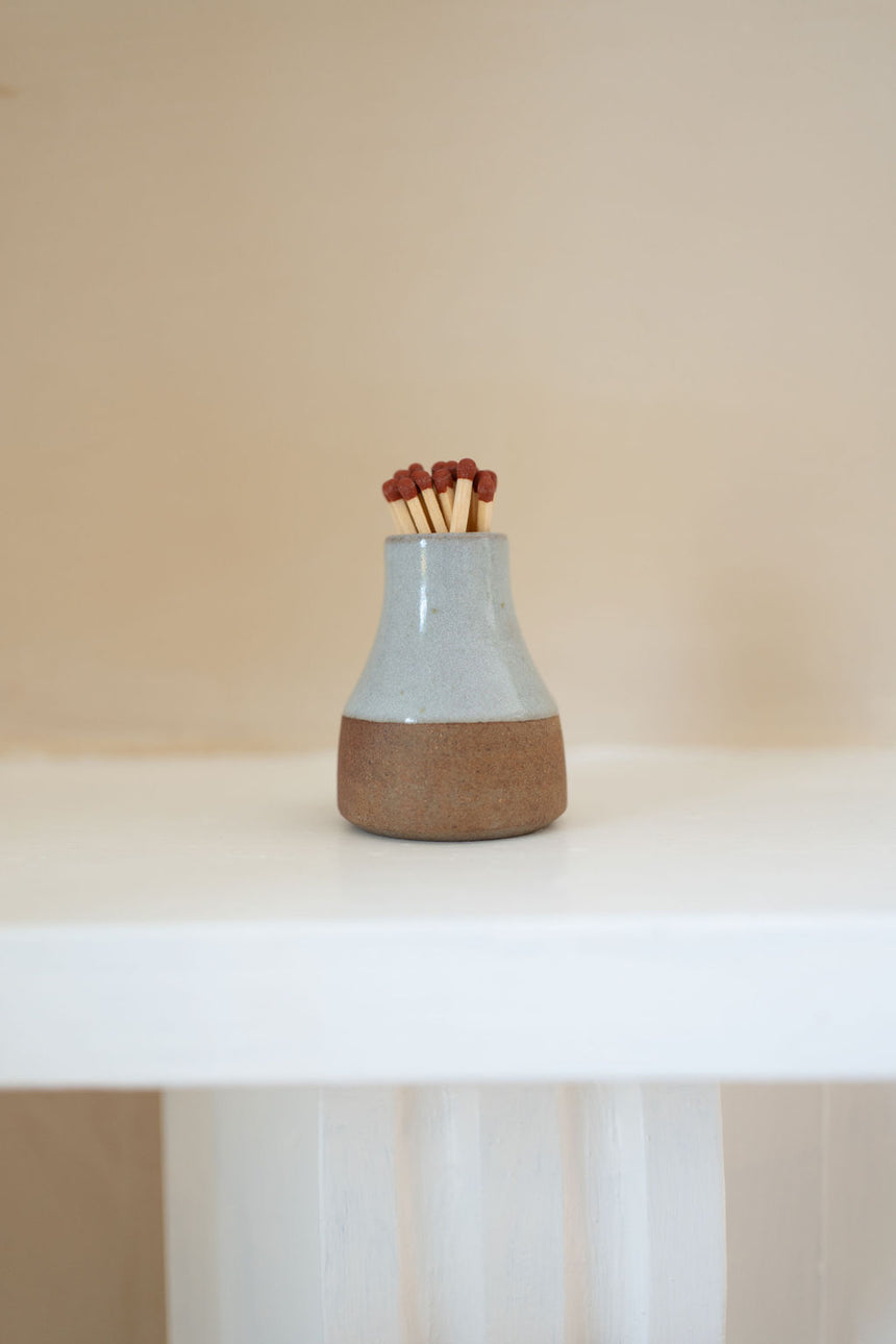 Morgan Wright Milk Bottle Match Striker, Eggshell