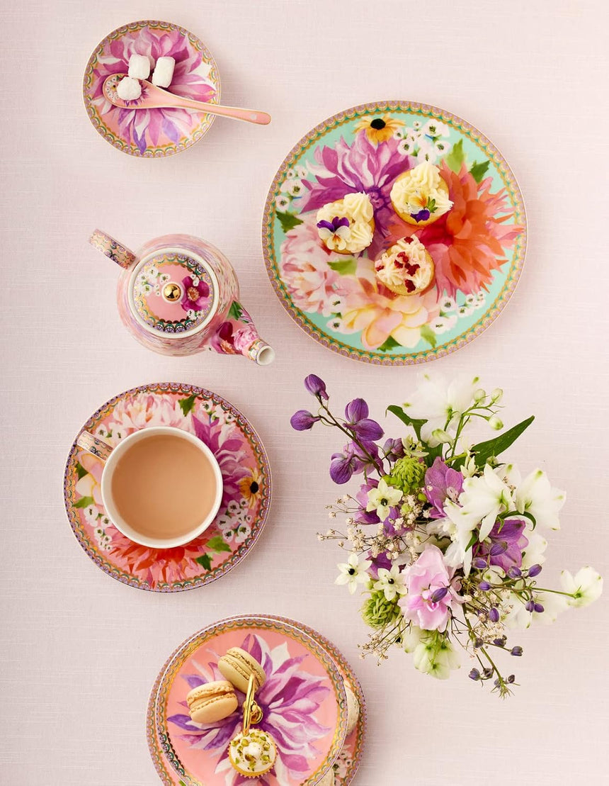 Maxwell & Williams Teas & C’S Dahlia Daze Coupe Side Plate, Sky