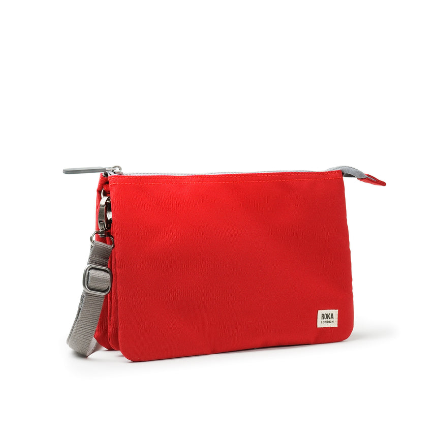 Roka London Carnaby Crossbody Bag, Mars Red (Sustainable Canvas)