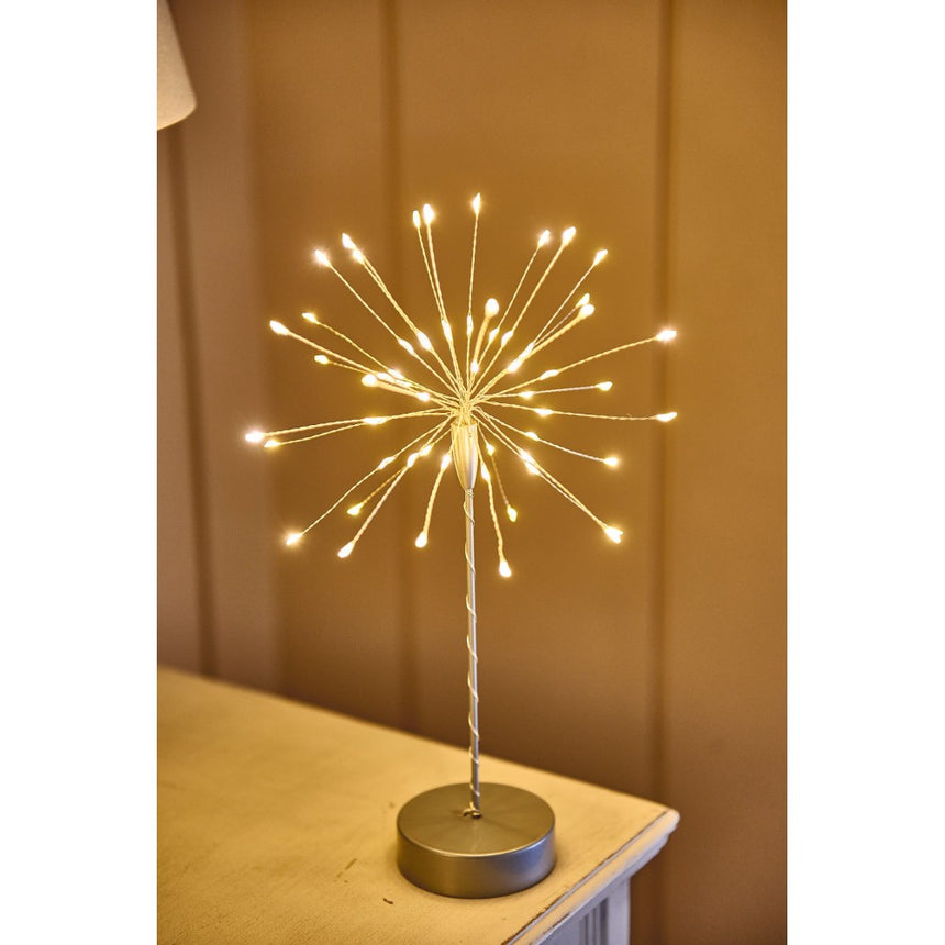 Starburst Mini Table LED Fairy Light, Silver