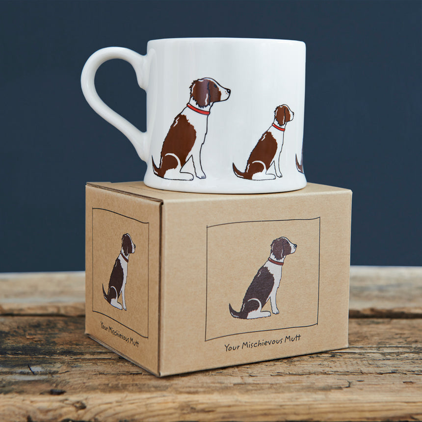 Sweet William Ceramic Mug, Springer Spaniel Liver & White