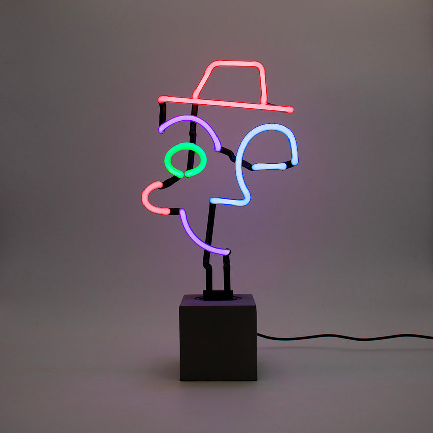 Locomotion Neon Table Light, Wink Face