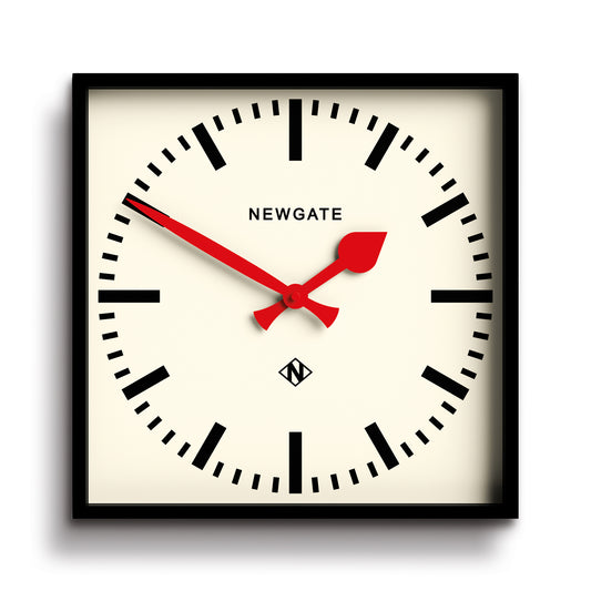 Newgate Number Five Railway Wall Clock, Red Hands