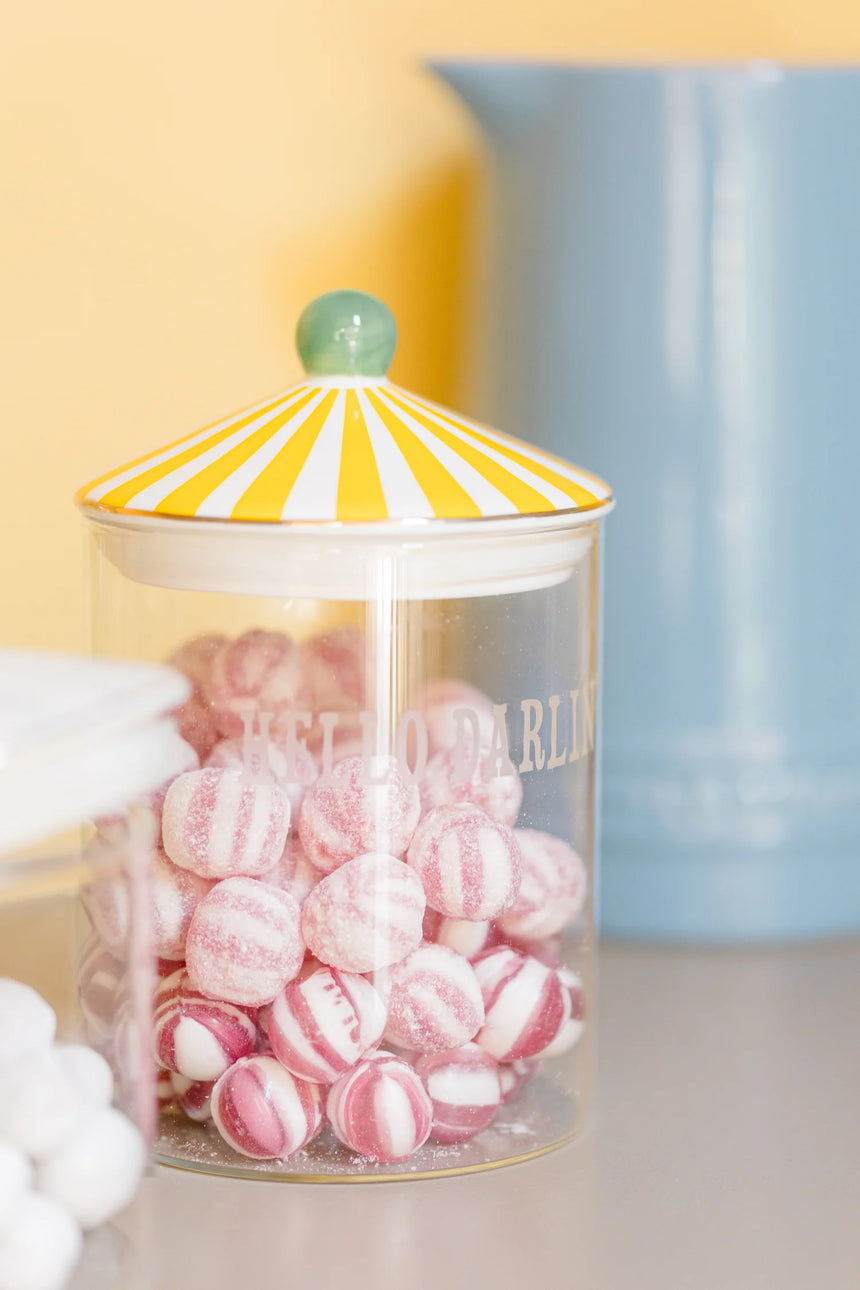 Yvonne Ellen Medium Glass Storage Jar, Hello Darling