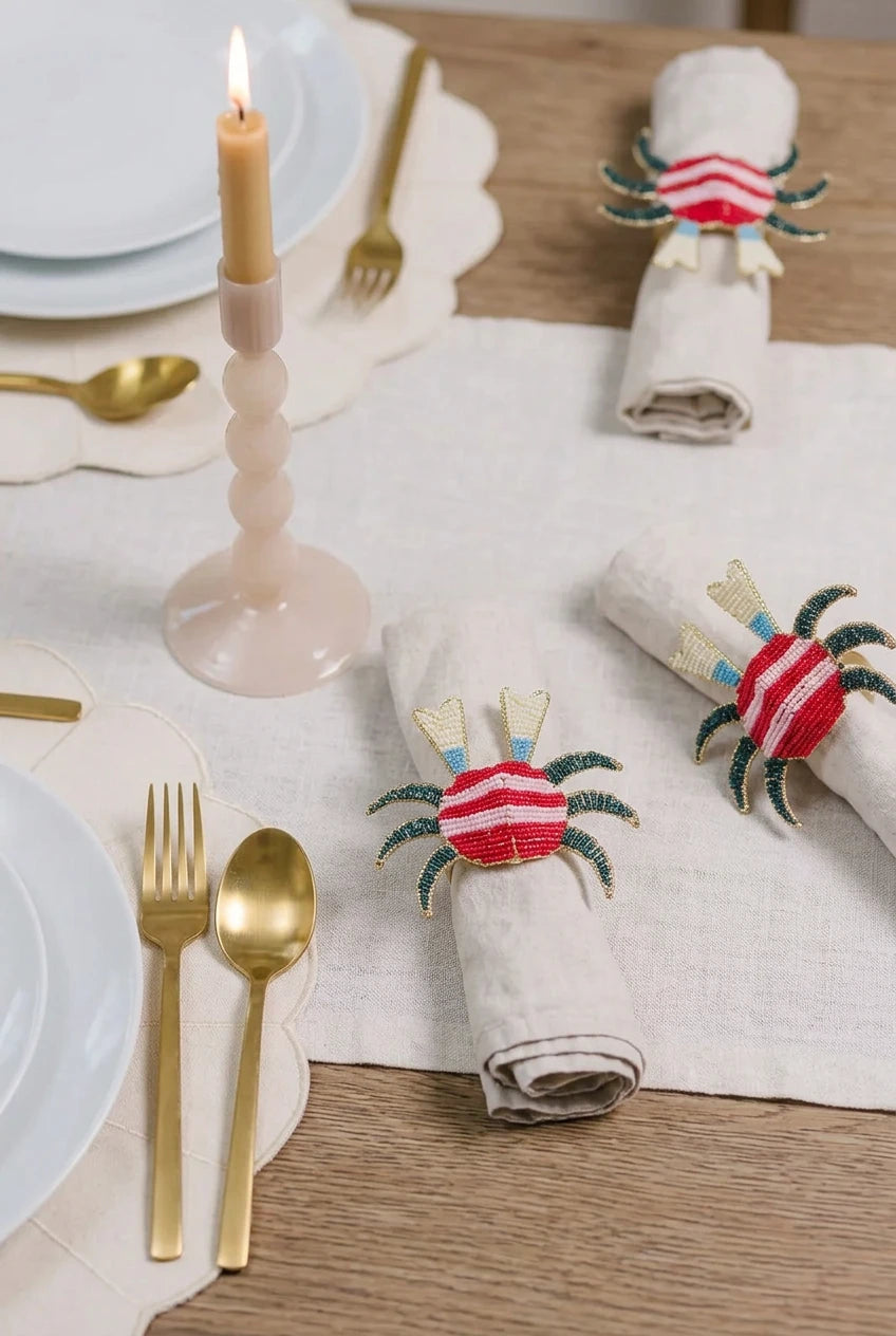 Yvonne Ellen Beaded Crab Napkin Rings