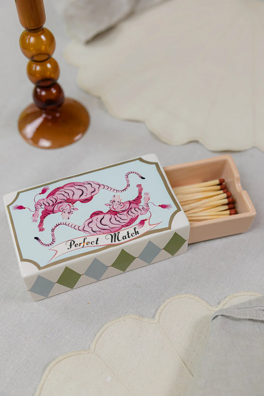Yvonne Ellen Tiger Matchbox Trinket Box