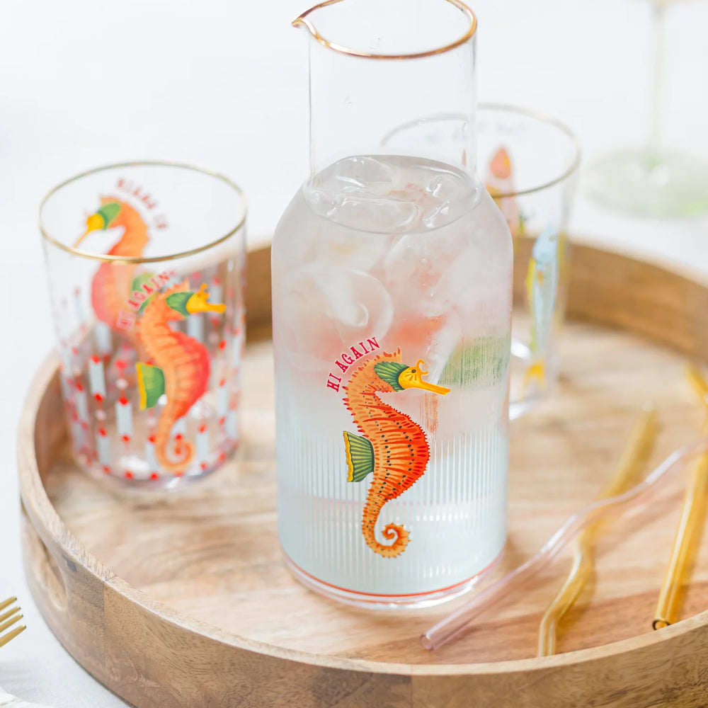 Yvonne Ellen Seahorse Glass Carafe