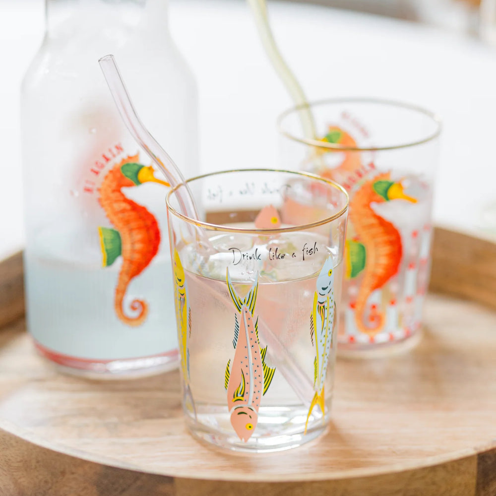 Yvonne Ellen Hi Ball Glass Fishes
