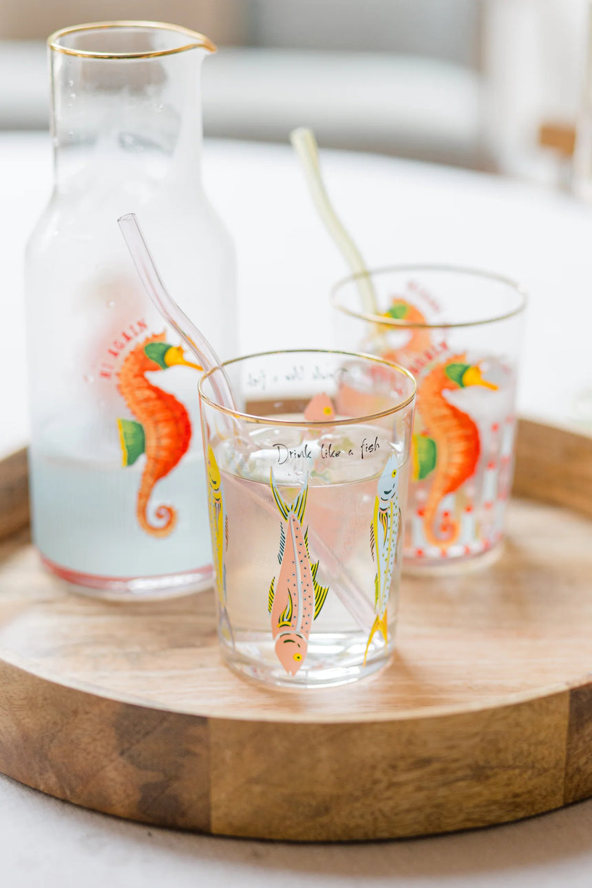 Yvonne Ellen Seahorse Glass Carafe