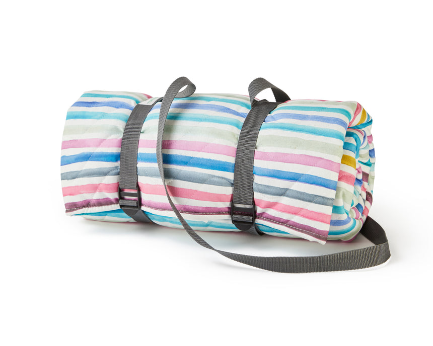 Tweedmill Newbury Quilted Picnic Blanket, Rainbow