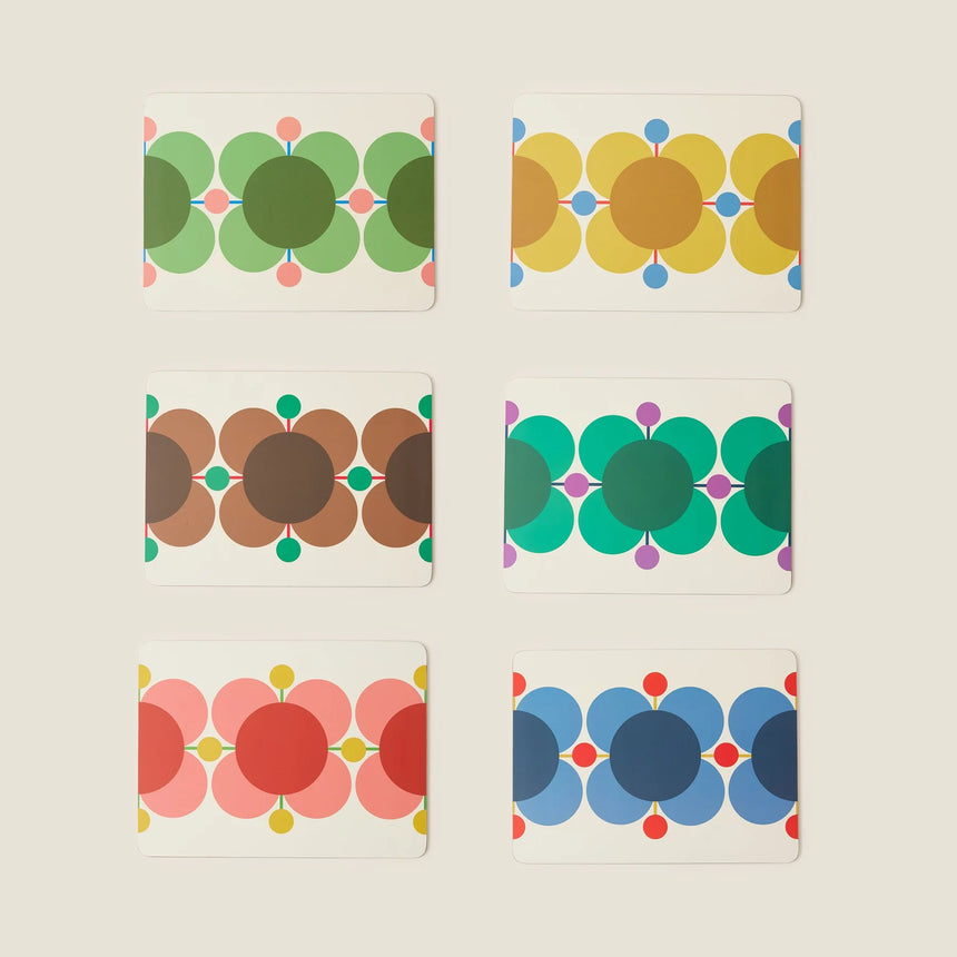 Orla Kiely Atomic Flower Placemats (Set Of 6 )