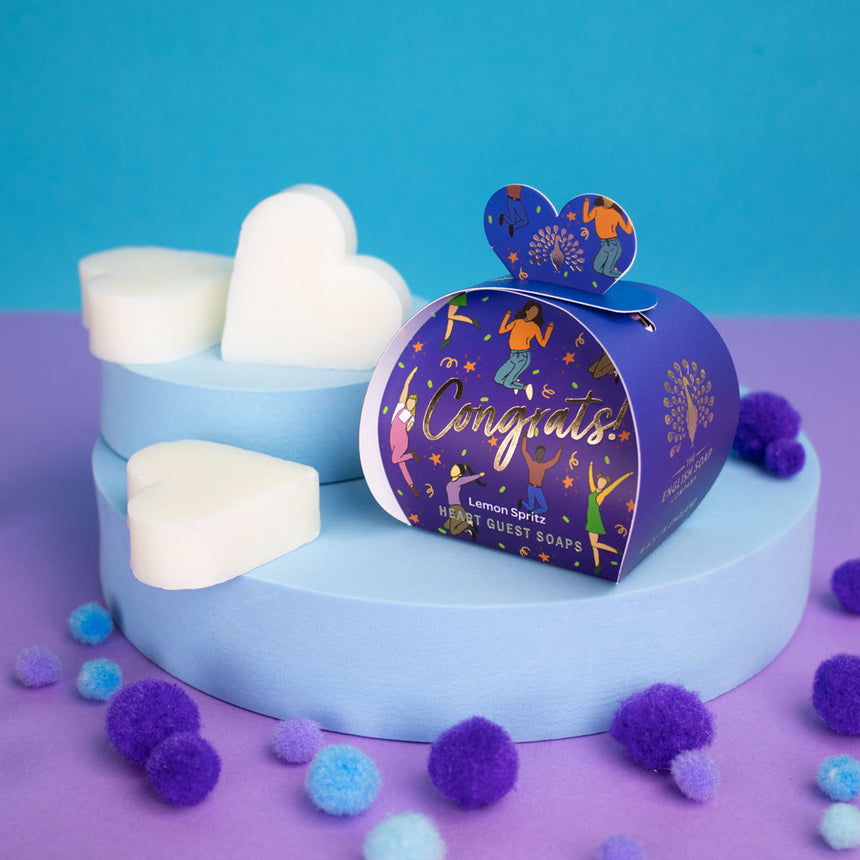 The English Soap Company Occasion, Mini Heart Soaps Congrats