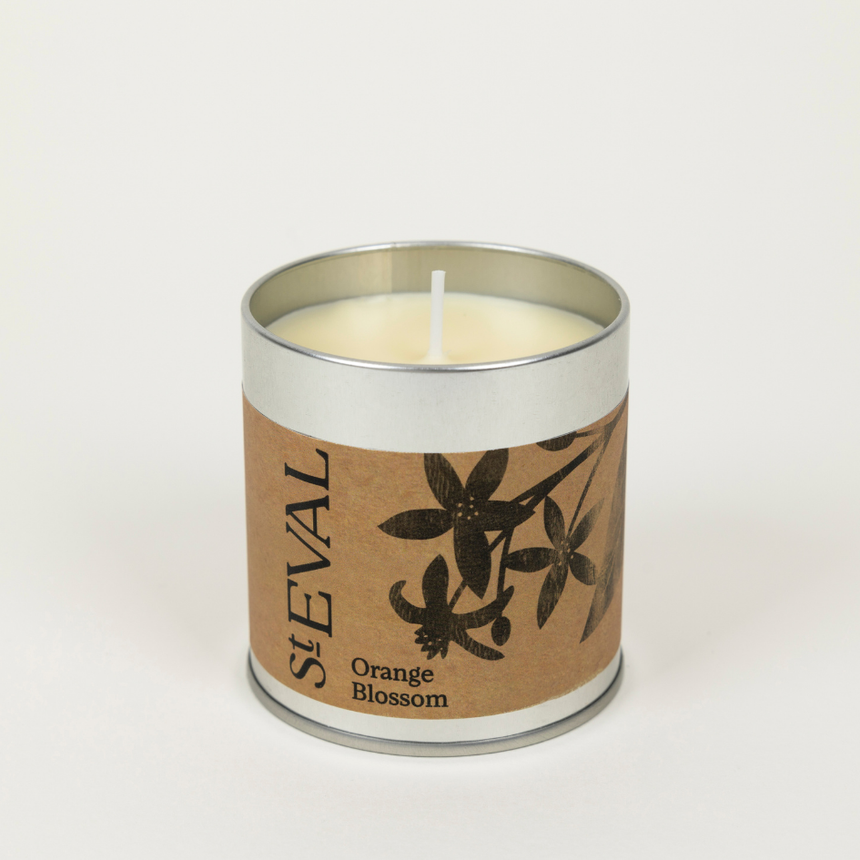 St Eval Orange Blossom Scented Tin Candle