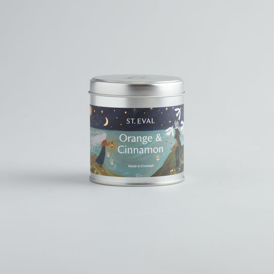 St Eval Orange & Cinnamon Scented Tin Candle