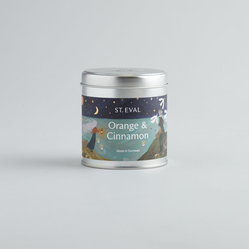 St Eval Orange & Cinnamon Scented Tin Candle