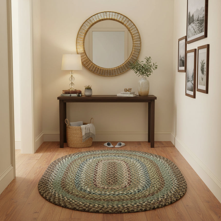The Braided Rug Company Oval Jute Rug, Hedgerow
