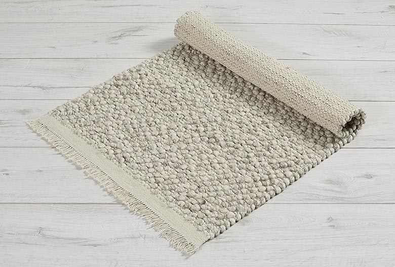 Walton & Co Pebble Wool Rug, Marl Grey