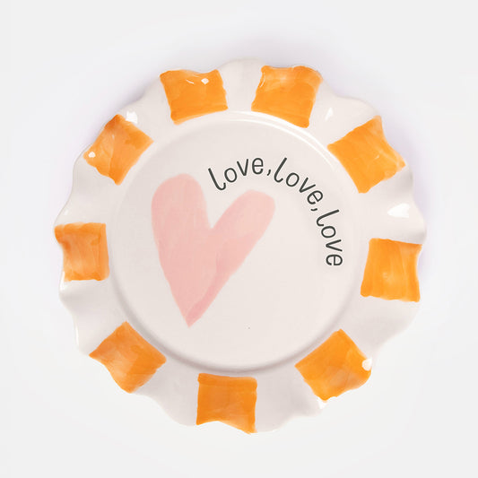 Caroline Gardner Pastel Love Heart Side Plate