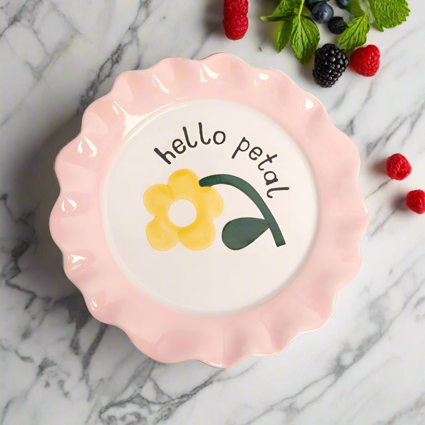 Caroline Gardner Pastel Pink Side Plate, Hello Petal