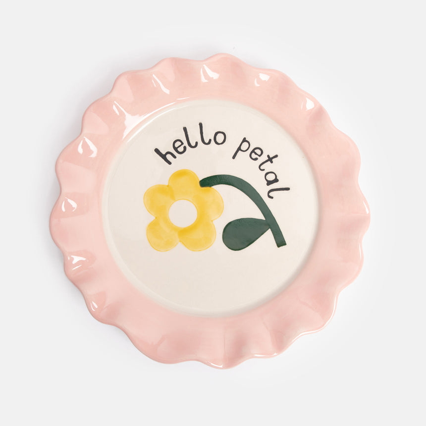 Caroline Gardner Pastel Pink Side Plate, Hello Petal