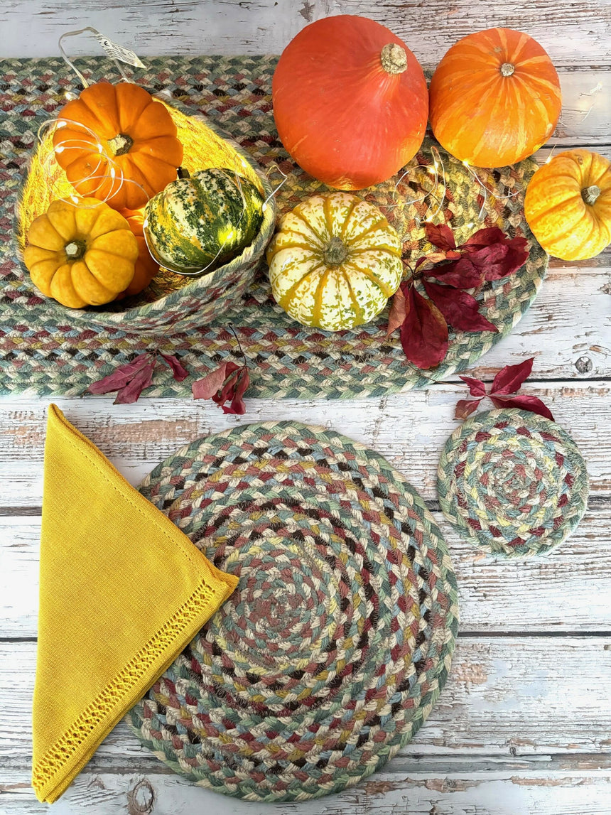 The Braided Rug Company Jute Coasters, Pampas (Set Of 6)