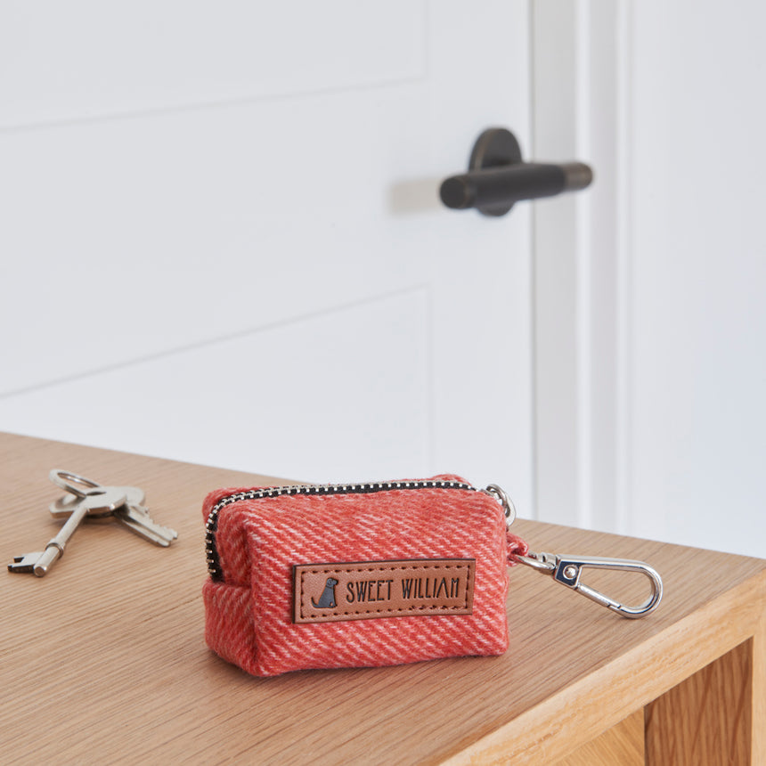 Sweet William Tweed Poo Bag Holder, Orange