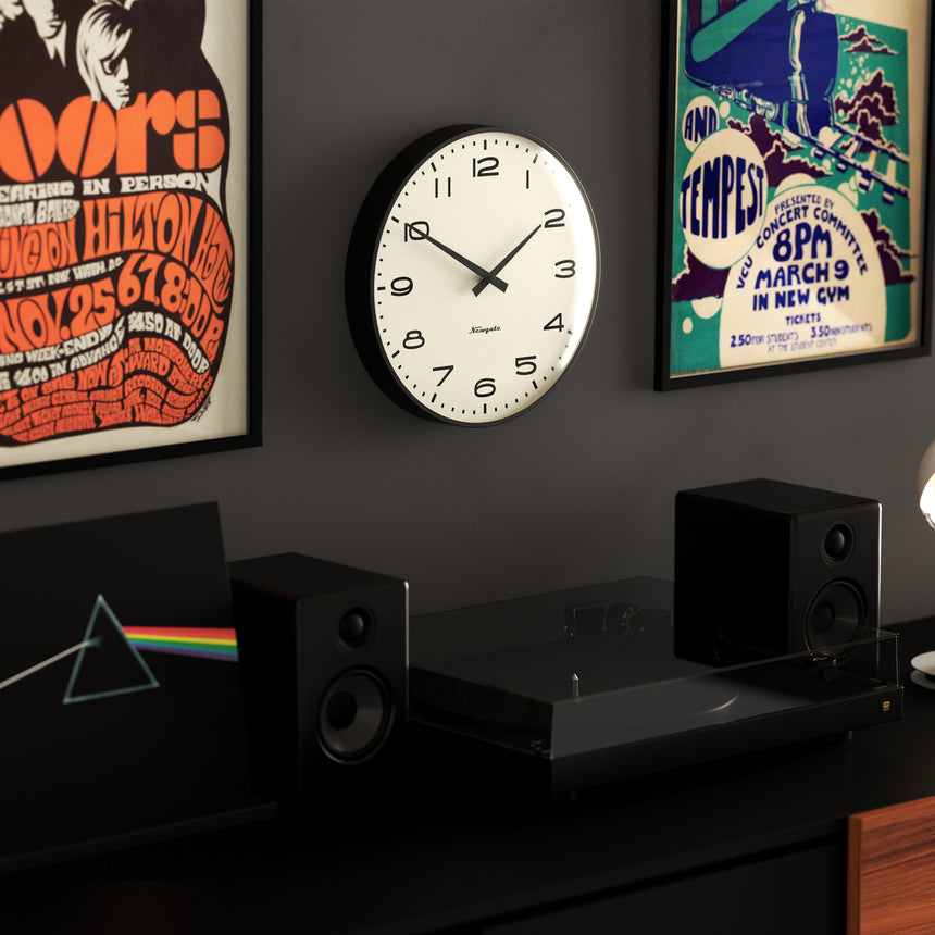 Newgate Radio City Wall Clock, Black