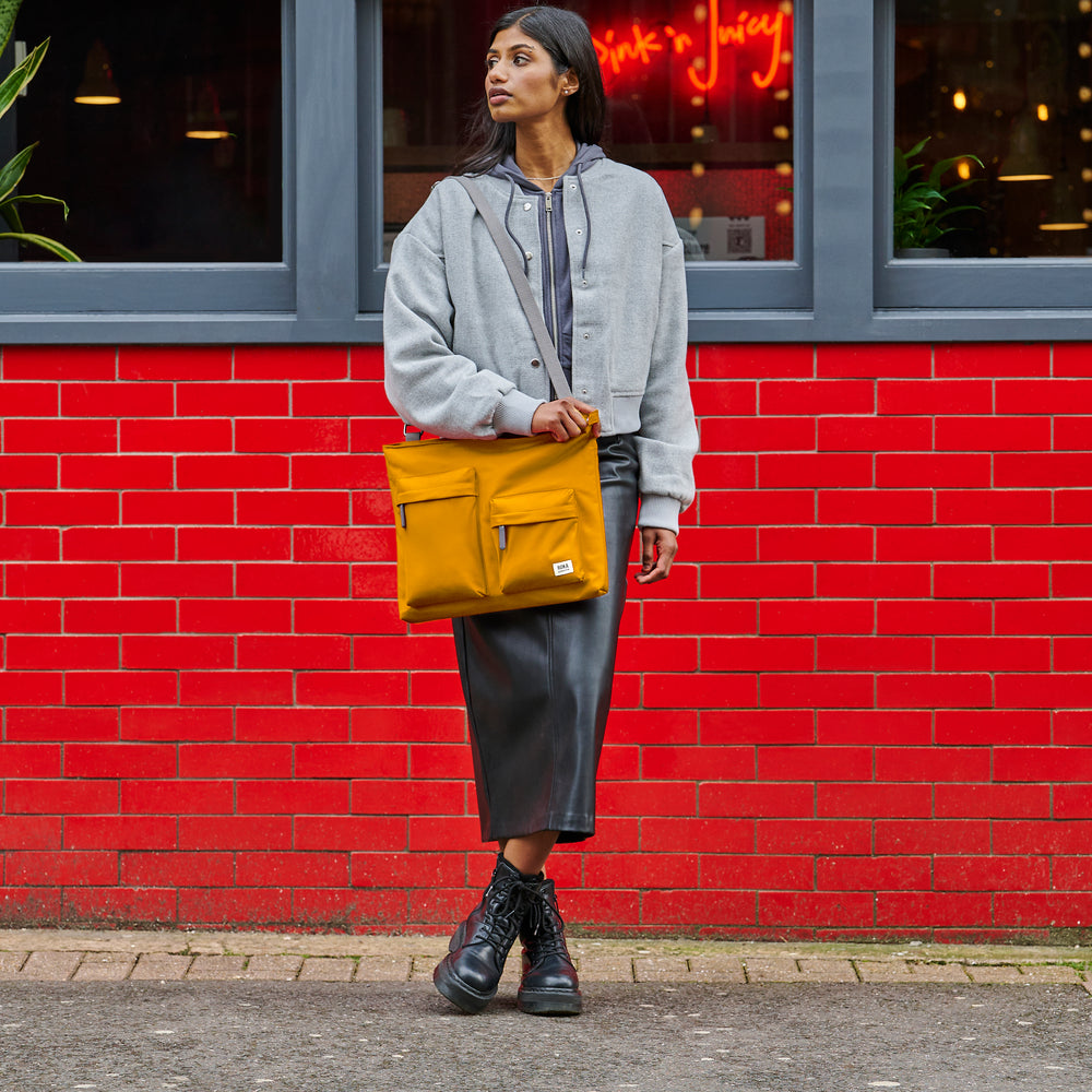 Roka London Moorgate M Tote Bag, Corn (Recycled Nylon )