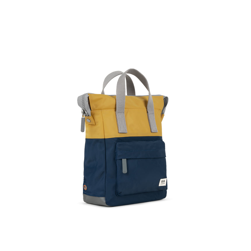 Roka London Bantry B Rucksack Small, Midnight & Corn (Sustainable Nylon)