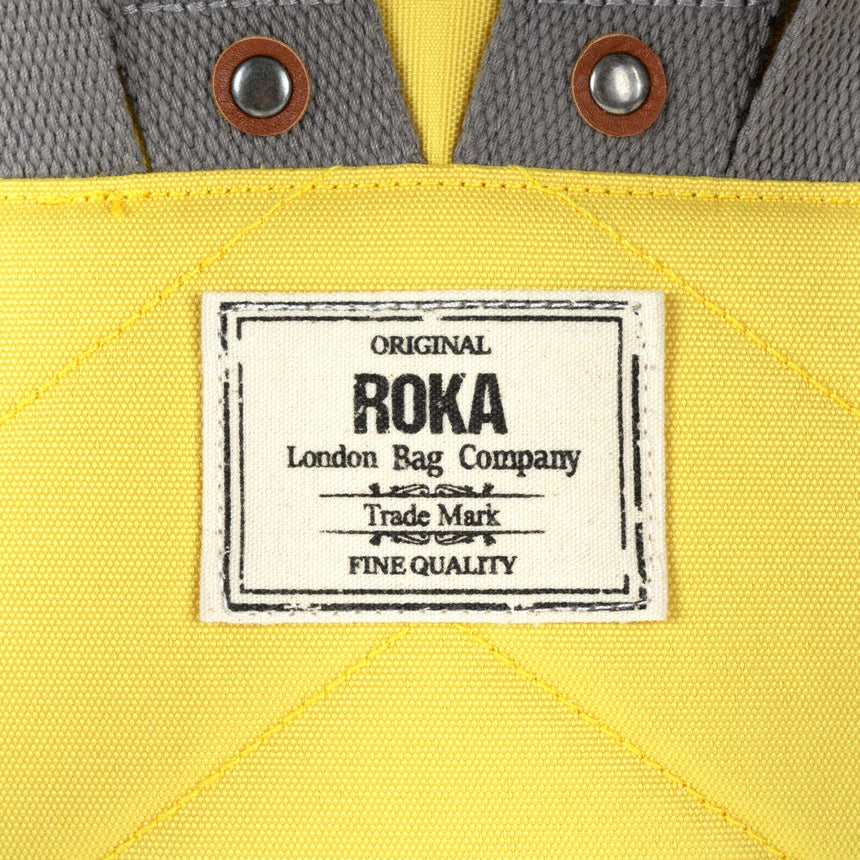 Roka London Bantry B Small Rucksack, Custard (Sustainable Canvas)