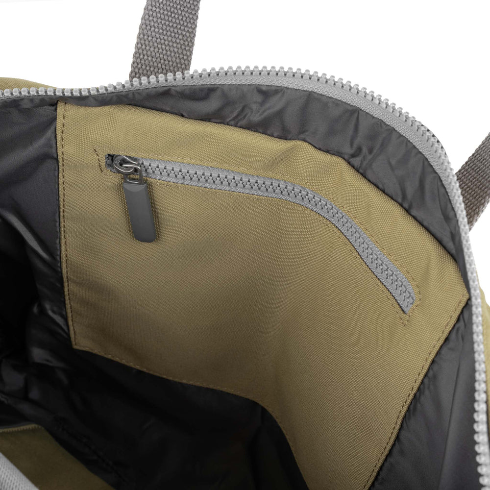 Roka London Blackfriars Messenger Bag, Khaki (Recycled Canvas)