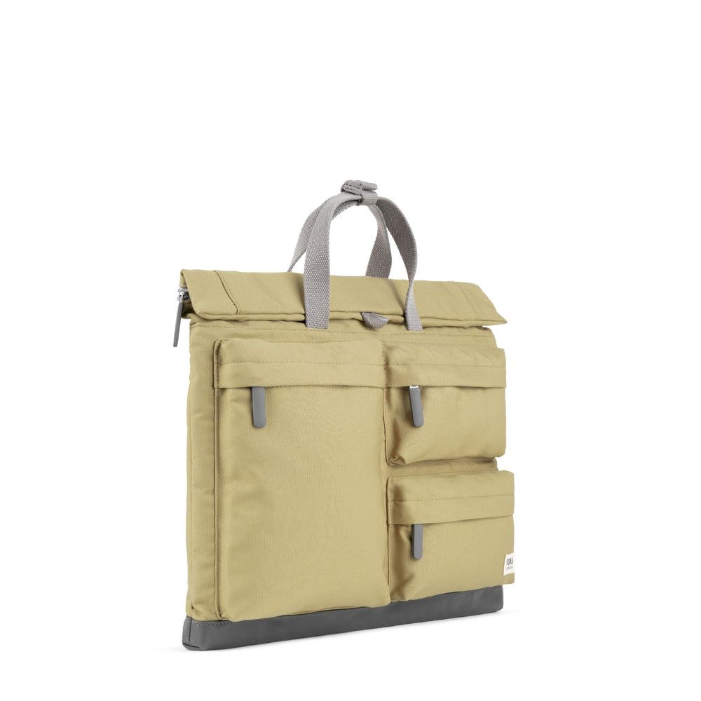 Roka London Blackfriars Messenger Bag, Khaki (Recycled Canvas)