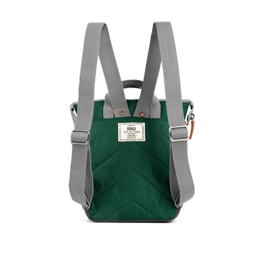 Roka London Bantry B Small Rucksack, Forest ( Sustainable Canvas)