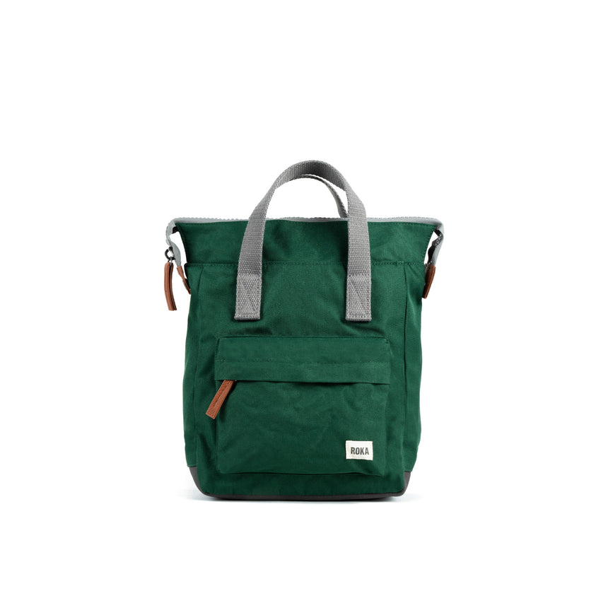 Roka London Bantry B Small Rucksack, Forest ( Sustainable Canvas)