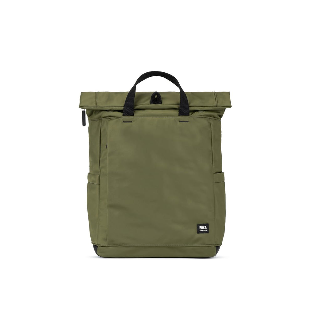 Roka London Black Label, Camden J Rucksack, Military (Sustainable Nylon)